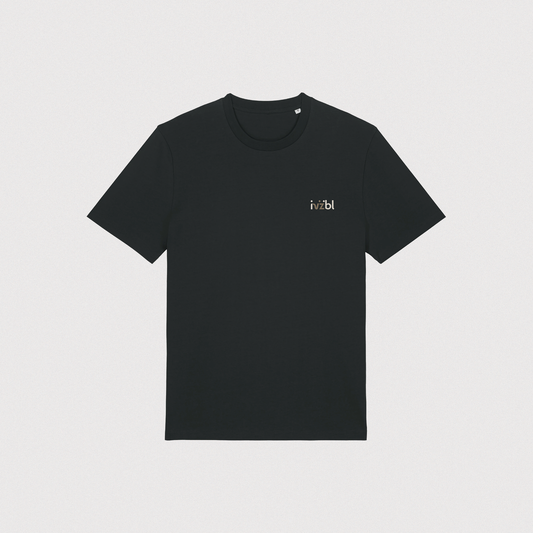 
Tshirt noir de la marque ivzbl pour homme, avec une cartographie data visualisation de Londres au dos 